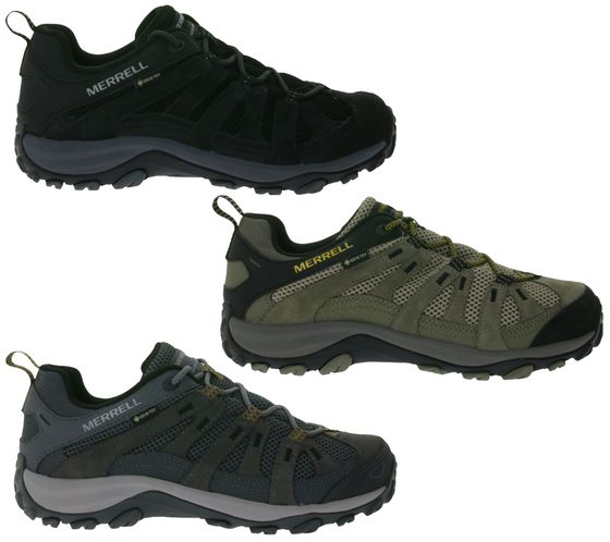 Chaussures de randonnée pour hommes MERRELL Alverstone 2 Gore-Tex Chaussures d'extérieur imperméables GTX avec semelle intérieure amovible Gris, marron clair ou noir