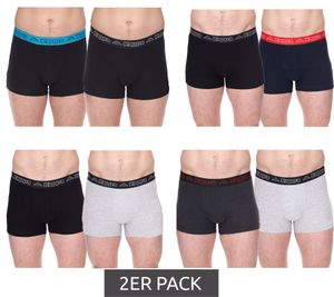 Lot de 2 boxers pour homme Kappa avec inscription de la marque et logo de différentes couleurs telles que le noir, le gris, l'anthracite et le bleu Lot de 2 boxers pour homme Kappa avec inscription de la marque et logo de différentes couleurs telles que le noir, le gris, l'anthracite et le bleu