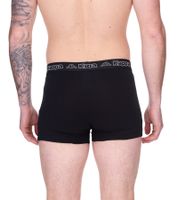 2er Pack Kappa Herren Boxershorts mit Marken Schriftzug und Logo Unterhose in verschiedenen Farben wie Schwarz, Grau, Anthrazit und Blau