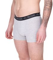 2er Pack Kappa Herren Boxershorts mit Marken Schriftzug und Logo Unterhose in verschiedenen Farben wie Schwarz, Grau, Anthrazit und Blau