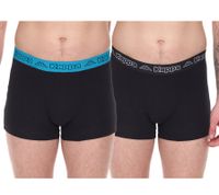 2er Pack Kappa Herren Boxershorts mit Marken Schriftzug und Logo Unterhose in verschiedenen Farben wie Schwarz, Grau, Anthrazit und Blau