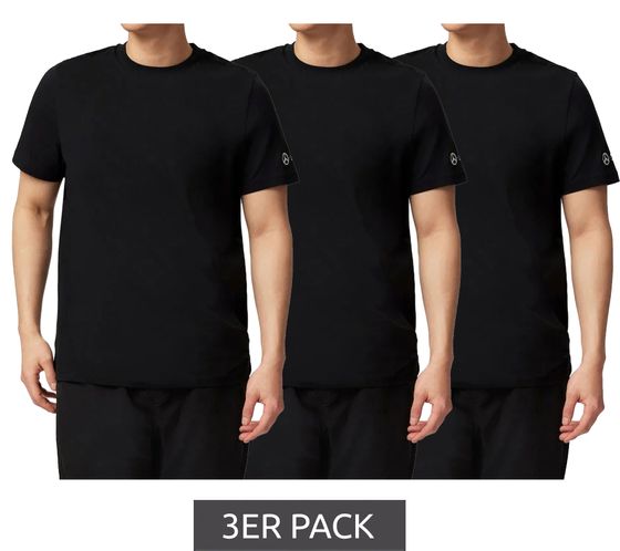 Pack of 3 Mercedes-Benz AMG Petronas F1 MAPF1 FW Blank men's basic T-shirt with small print on the arm cotton shirt 701219057 001 Black