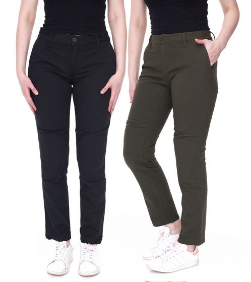 DAINESE Chinos Lady Tex Damen Motorrad-Hose mit Pro-Shape 2.0-Protektoren Motorrad-Chino Motorsport-Hose 202755145 Schwarz oder Olive