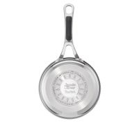 7-piece Tefal Classic pot set by Jamie Oliver stainless steel with measuring scale for all types of stoves saucepan pots E307S7 silver