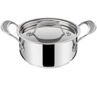 7-piece Tefal Classic pot set by Jamie Oliver stainless steel with measuring scale for all types of stoves saucepan pots E307S7 silver