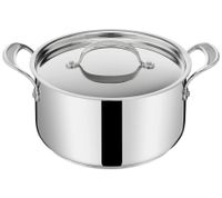 7-piece Tefal Classic pot set by Jamie Oliver stainless steel with measuring scale for all types of stoves saucepan pots E307S7 silver