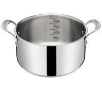 7-piece Tefal Classic pot set by Jamie Oliver stainless steel with measuring scale for all types of stoves saucepan pots E307S7 silver