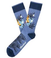 6 pairs of Moustard Tiger men's cotton socks with tiger all-over print patterned long socks 22S-TIGER blue/black/orange