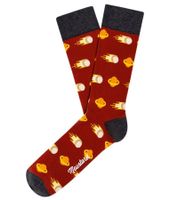 6 paia di calzini lunghi in cotone Moustard Comet con fantasia di comete e pianeti 17S-COMET Rosso/Grigio/Colorato