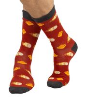 6 paia di calzini lunghi in cotone Moustard Comet con fantasia di comete e pianeti 17S-COMET Rosso/Grigio/Colorato