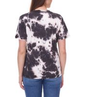 Mercedes-Benz AMG Petronas F1 Tie Dye T-shirt da donna in cotone con scollo rotondo e loghi della squadra e degli sponsor T-shirt in stile batik 701225035 001 Marrone/Crema