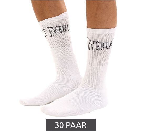 30 Paar EVERLAST Herren Sport-Socken mit Baumwollanteil lange Strümpfe OEKO-TEX Standard 100 EVL1TENX10BL Weiß