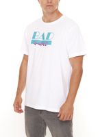 BAD+MAD Tee T-shirt da uomo in cotone con stampe varie, scollo rotondo, BMTR00X, bianco