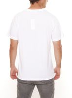 BAD+MAD Tee T-shirt da uomo in cotone con stampe varie, scollo rotondo, BMTR00X, bianco