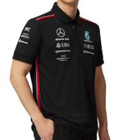 Polo de l'équipe Mercedes-Benz AMG Petronas F1 2023 pour homme, chemise de sport automobile à manches courtes 701223408, blanc ou noir