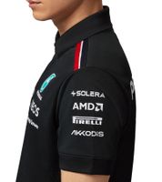 Polo de l'équipe Mercedes-Benz AMG Petronas F1 2023 pour homme, chemise de sport automobile à manches courtes 701223408, blanc ou noir