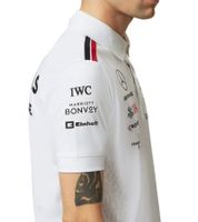 Polo de l'équipe Mercedes-Benz AMG Petronas F1 2023 pour homme, chemise de sport automobile à manches courtes 701223408, blanc ou noir