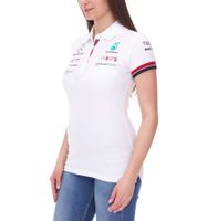 Mercedes-Benz AMG Petronas F1 MAPF1 Polo da donna in cotone con loghi della squadra e degli sponsor Maglietta a maniche corte 701219231 002 Bianco