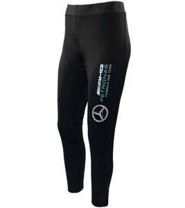 Mercedes-Benz AMG Petronas F1 Damen Leggings mit großem AMG Petronas Logo Print Sport-Hose Fitness-Leggings 701225450 001 Schwarz