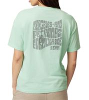 Mercedes-Benz AMG Petronas F1 Retro Damen T-Shirt mit großem AMG Petronas Rückenschriftzug Baumwoll-Shirt 701225452 001 Mintgrün