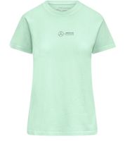 Mercedes-Benz AMG Petronas F1 Retro Damen T-Shirt mit großem AMG Petronas Rückenschriftzug Baumwoll-Shirt 701225452 001 Mintgrün