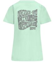 Mercedes-Benz AMG Petronas F1 Retro Damen T-Shirt mit großem AMG Petronas Rückenschriftzug Baumwoll-Shirt 701225452 001 Mintgrün