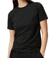 Camiseta de algodón con lunares para mujer Mercedes-Benz AMG Petronas F1 MAPF POLKA DOT Camisa de manga corta con lunares 701222327 001 Negro