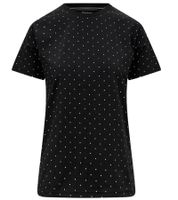 Camiseta de algodón con lunares para mujer Mercedes-Benz AMG Petronas F1 MAPF POLKA DOT Camisa de manga corta con lunares 701222327 001 Negro
