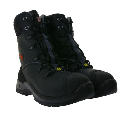 RED WING SHOES PetroKing S3 Sicherheits-Schuhe mit TredMax-Sohle und ForceGuard-System Arbeits-Stiefel Factory Second Schnür-Boots 3207 Schwarz