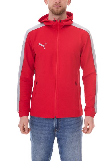 PUMA Bball Zip Up JKT Herren Kapuzen-Jacke Sport-Jacke Basketball-Jacke 605072 04 Rot