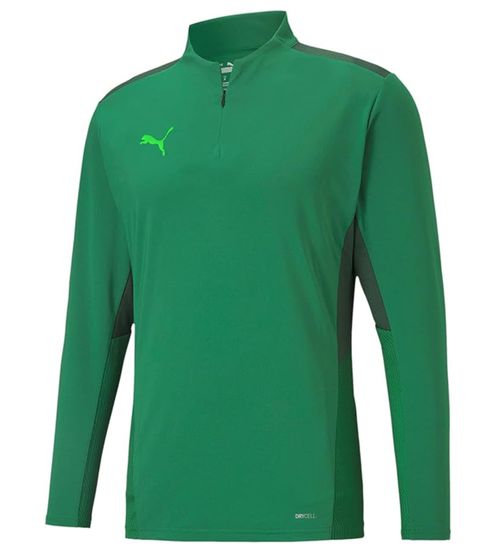 PUMA Teamcup 1/4 Zip Top Men's Training Shirt Breathable Sports Shirt 656728 05 Green