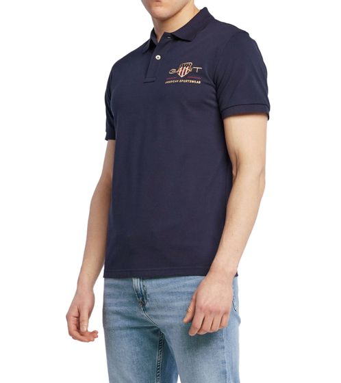 GANT Herren Polo-Shirt Regular Fit Polo-Hemd Baumwoll-Shirt 2002014 433 Navy