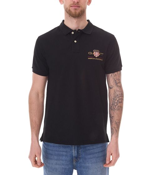 GANT Men's Polo Shirt Regular Fit Polo Shirt Cotton Shirt 2002014 5 Black