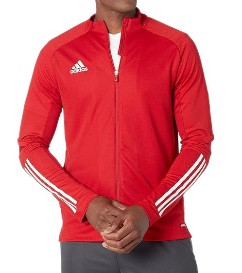 adidas Condivo 20 men's training jacket with AEROREADY technology football jacket sports jacket fitness clothing ED9248 red/white