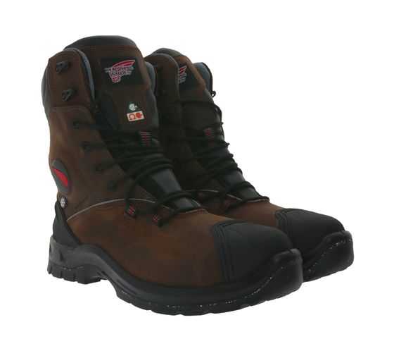 RED WING SHOES PetroKing S3 Sicherheits-Schuhe mit TredMax-Sohle und ForceGuard-System Arbeits-Stiefel Factory Second Schnür-Boots 3287 Braun/Schwarz