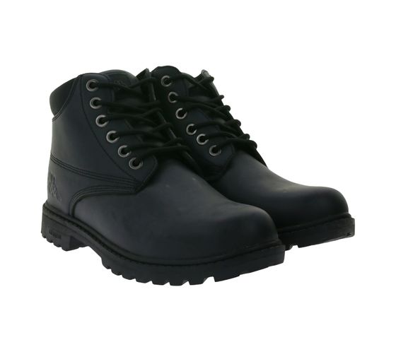 Kappa Logo Tennessee 2 Herren Winter-Stiefelette Schnür-Boots in Kunstleder-Optik 303UY90-935 Schwarz