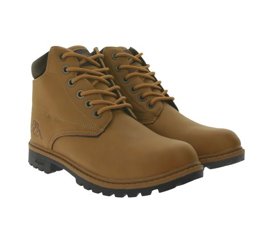 Kappa Logo Tennessee 2 Herren Winter-Stiefelette Schnür-Boots in Kunstleder-Optik 303UY90-937 Braun/Beige