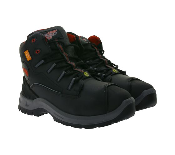 RED WING SHOES PetroKing S3 Sicherheits-Schuhe mit TredMax-Sohle und ForceGuard-System Arbeits-Stiefel mit D30-Technologie Factory Second Schnür-Boots 3203 Schwarz