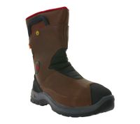 Chaussures de sécurité RED WING SHOES PetroKing SB avec semelle TredMax et système ForceGuard, bottes de travail avec technologie D30, bottes à enfiler Factory Second 3214 marron/noir