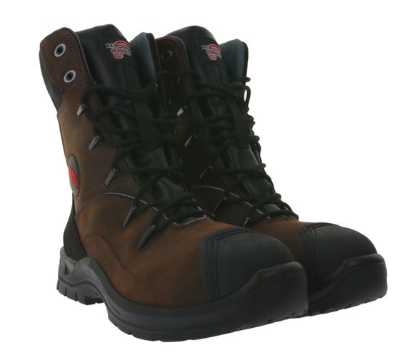 RED WING SHOES PetroKing S3 Sicherheits-Schuhe mit TredMax-Sohle und ForceGuard-System Arbeits-Stiefel Factory Second Schnür-Boots 3239 Braun/Schwarz