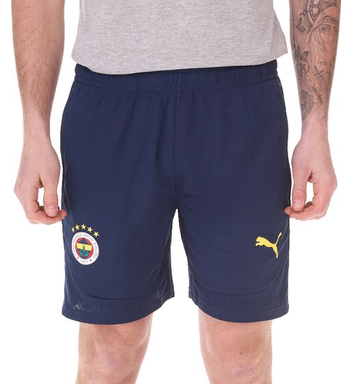 PUMA Fenerbahce Istanbul training pants men's sports shorts football fan Bermuda with DryCell 778161 12 blue