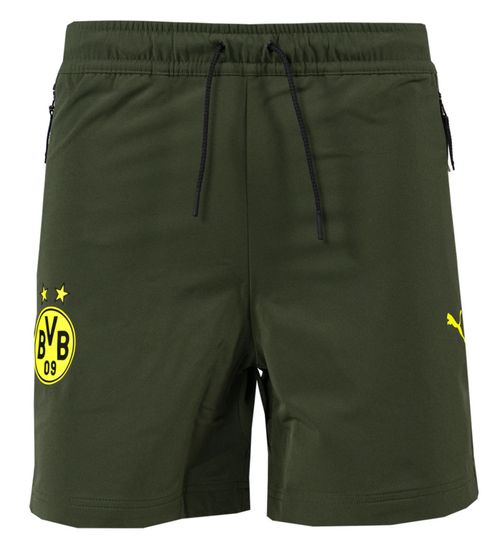 PUMA BVB Tech Shorts 6" Trainingshose Herren Sport-Shorts Fußball Fan-Bermuda mit DryCell 778795 10 Grün