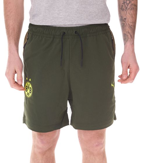 PUMA BVB Tech Shorts 6" Training Pants Men's Sports Shorts Football Fan Bermuda Shorts with DryCell 778795 10 Green