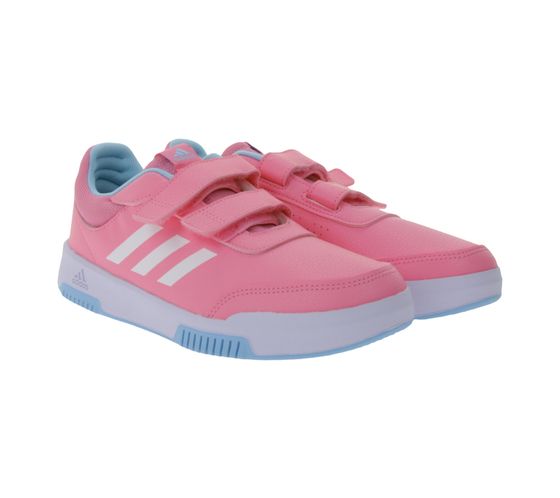 adidas TENSAUR SPORT 2.0 women's and children's leisure shoes with abrasion-resistant outsole, sneakers for boys and girls, everyday sneakers with Velcro fastener, running shoes GW6454 pink/blue/white