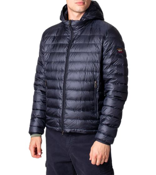 PAUL & SHARK men's thin quilted jacket, down jacket with hood, transitional jacket C0P2008 013 blue