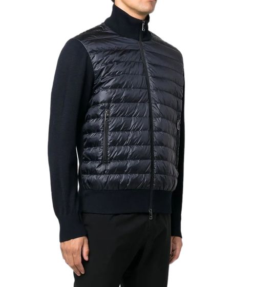 PAUL & SHARK Veste en maille fine pour homme avec empiècement matelassé Doudoune avec teneur en laine Veste de transition 12311223 050 Bleu