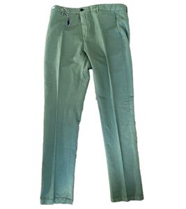 PAUL & SHARK Herren Stoff-Hose Regular Fit Business-Hose mit Leinen-Anteil Alltags-Hose 24414033 553 Olivgrün