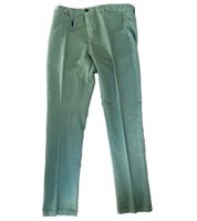 PAUL & SHARK Herren Stoff-Hose Regular Fit Business-Hose mit Leinen-Anteil Alltags-Hose 24414033 553 Olivgrün