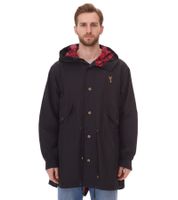 Cavallo de Ferro Men's Parka Autumn Jacket with Hood Transition Jacket CSJA002 Black