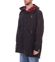 Cavallo de Ferro Men's Parka Autumn Jacket with Hood Transition Jacket CSJA002 Black